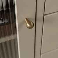 Letifly Lights & Decor - Sutton Brass Cabinet Pull - Slim antique brass cabinet handle with 128 mm mounting pitch