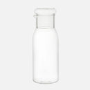 Glass carafe with cup lid modern water bottle minimalist infusion pitcher clear glass beverage container bedside carafe