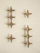 The Crossbeam Brass Knobs Antique brass star-shaped cabinet knobs 1-star and 3-star Nordic hardware