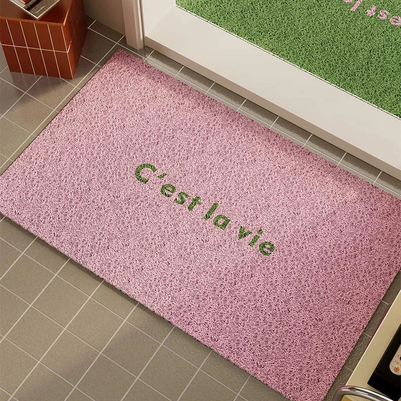 French PVC Doormat Cuttable House Entrance Welcome Mat Rug Carpet Anti Dust Pad Outdoor Aesthetic Home Room Decor-Letifly Lights and Decor