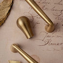 Letifly Lights & Decor - Sutton Brass Cabinet Pull - Slim antique brass cabinet handle with 128 mm mounting pitch