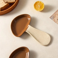 Ceramic Spoon Rest High Temperature Resistant Mushroom, Exquisite And Cute Spoon Plates for House Warming Gift-Letifly Lights and Decor