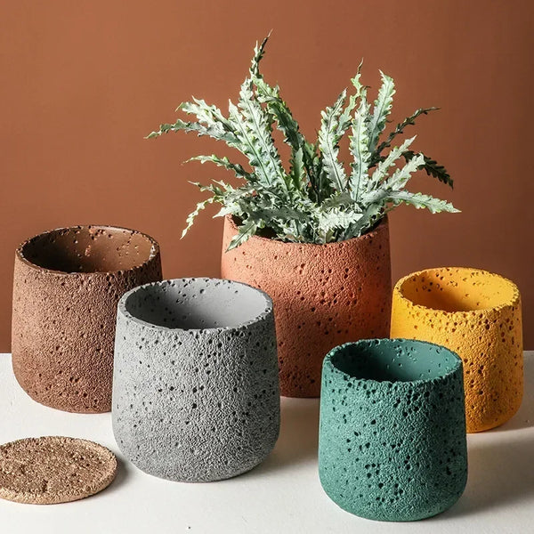 Modern Perforated Cement Flower Pot