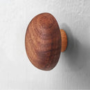 Cabinet handle solid walnut smooth pebble shape modern design