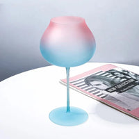 Elysian Gradient Goblet pink blue crystal wine glass frosted clear