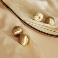 Brass Drawer Knob Gold Thread Shape Furniture Handle Kitchen Cabinet Handle Single Hole Ball Bedroom Wardrobe Handle-Letifly Lights and Decor