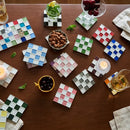 Pixel Checkered Tile Coasters