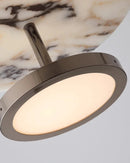 Stratum Marble Pendant Lamp Luxury Black Round Natural Stone Pendant Lamp High-end Bedroom Bedside LED Chandelier Living room Decoration Home Hanging Lights