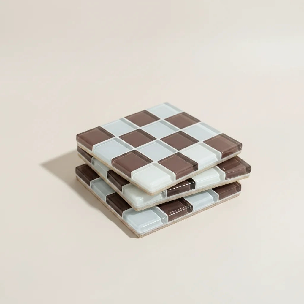 Pixel Vintage Tile Coasters