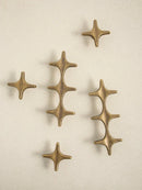 The Crossbeam Brass Knobs Antique brass star-shaped cabinet knobs 1-star and 3-star Nordic hardware
