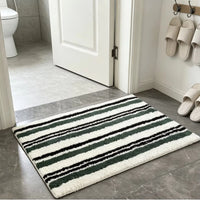 Soft Rug Stripe Tufting Bathroom Mat Bedroom Carpet Doormat Floor Anti Slip Pad Aesthetic Home Room Decor-Letifly Lights and Decor