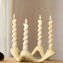 Serpentine Ceramic Candelabra