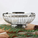 Verge Wire Basket Set stainless steel wire fruit basket modern kitchen bowl polished silver produce holder