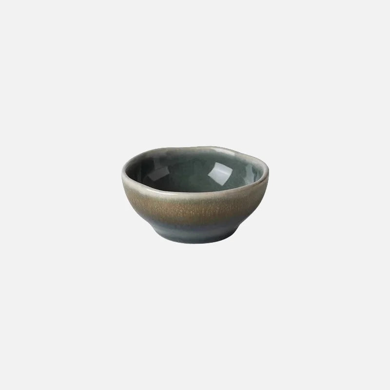 Celadon ceramic bowl organic edge reactive glaze ramen soup bowl artisan modern tableware