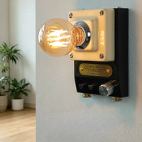 Nordic Retro knob dimming wall lamp vintage atmosphere Bedroom bedsideLED hallway balcony industrial style home decor wall light-Letifly Lights and Decor