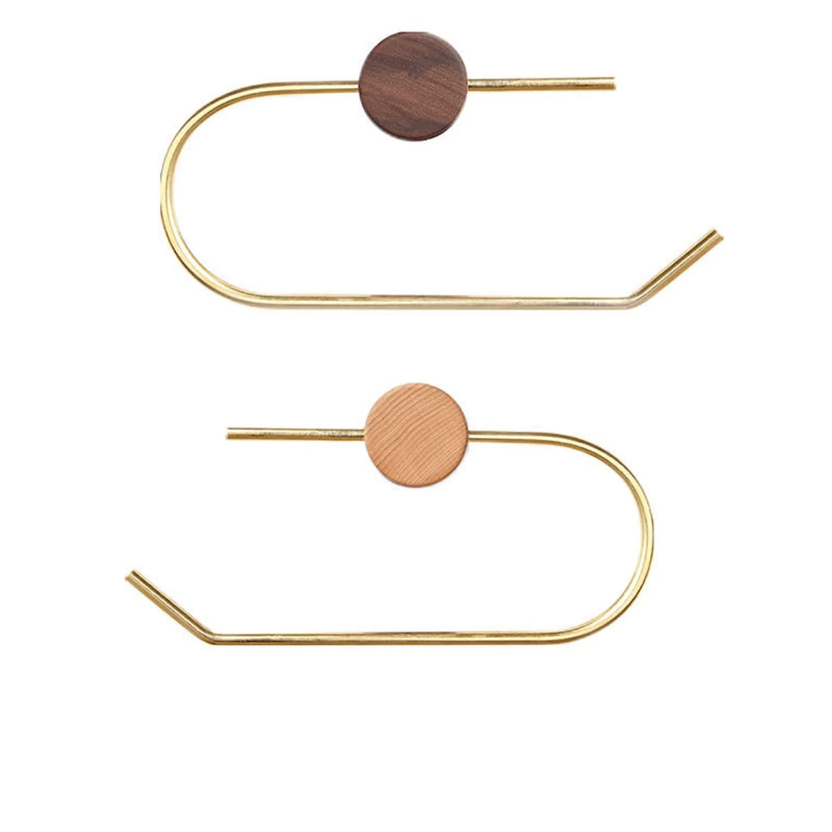 Walnut Loop Toilet Paper Holder