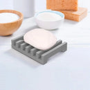 Flexible silicone soap holder with wave drainage design for kitchen or bathroom soap saver storage