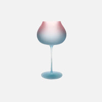 Elysian Gradient Goblet pink blue crystal wine glass frosted clear