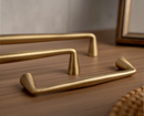 Letifly Lights & Decor - Sutton Brass Cabinet Pull - Slim antique brass cabinet handle with 128 mm mounting pitch
