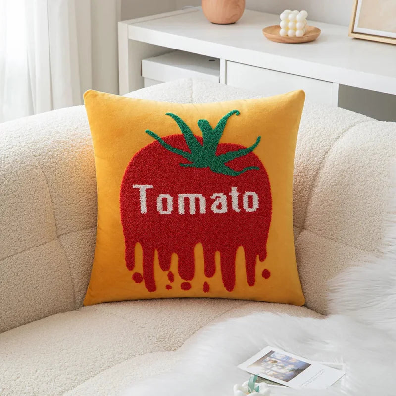 Cushion covers fruit print colorful modern banana cactus tomato lemon 3D pillowcase