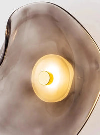 Halo Shade Sconce Japanese Retro Irregular Shape Glass Wall Lights Modern Nordic Bedroom Living Room Board Wall Lamp Entrance Lighting Home Decor LED