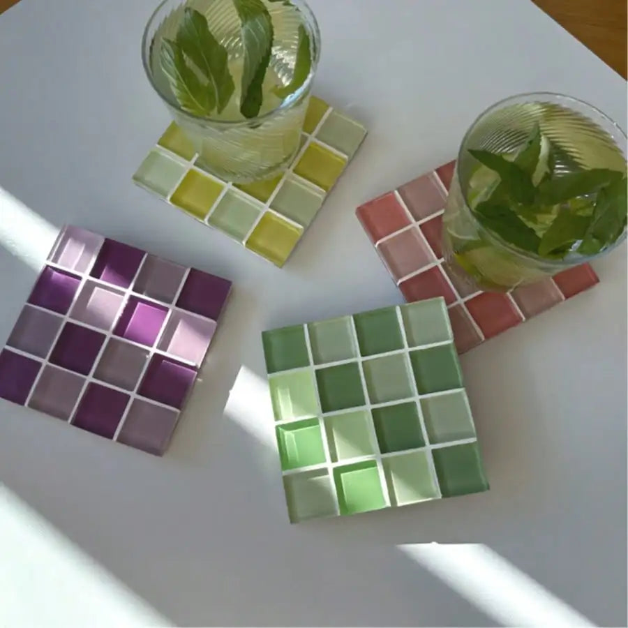 Color Tile Coaster Set