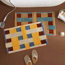 Tufted Bathmat Soft Grids Geometric Mat Bathroom Rug Carpet Function Entrance Floor Anti Slip Pad Aesthetic Home Room Decor-Letifly Lights and Decor