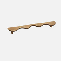 Brass Wave Shape Cabinet Handles Modern Drawer Pulls Gold/Black Furniture Handles for Kitchen Wardrobe Door-Letifly Lights and Decor