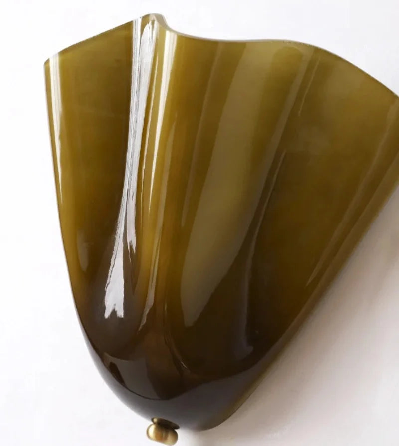 Wall Sconce petal glass sculptural ambient lighting colored glass decorative wall lamp