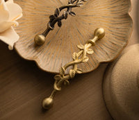 Santaya Brushed Brass Handles Vine-shaped for Kitchen Cabinets Bedroom Wardrobe Drawer Knobs and Furniture Handle-Letifly Lights and Decor