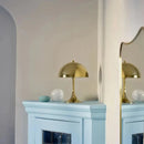 Table lamp dome silhouette glossy finish mid century style mushroom table lamp
