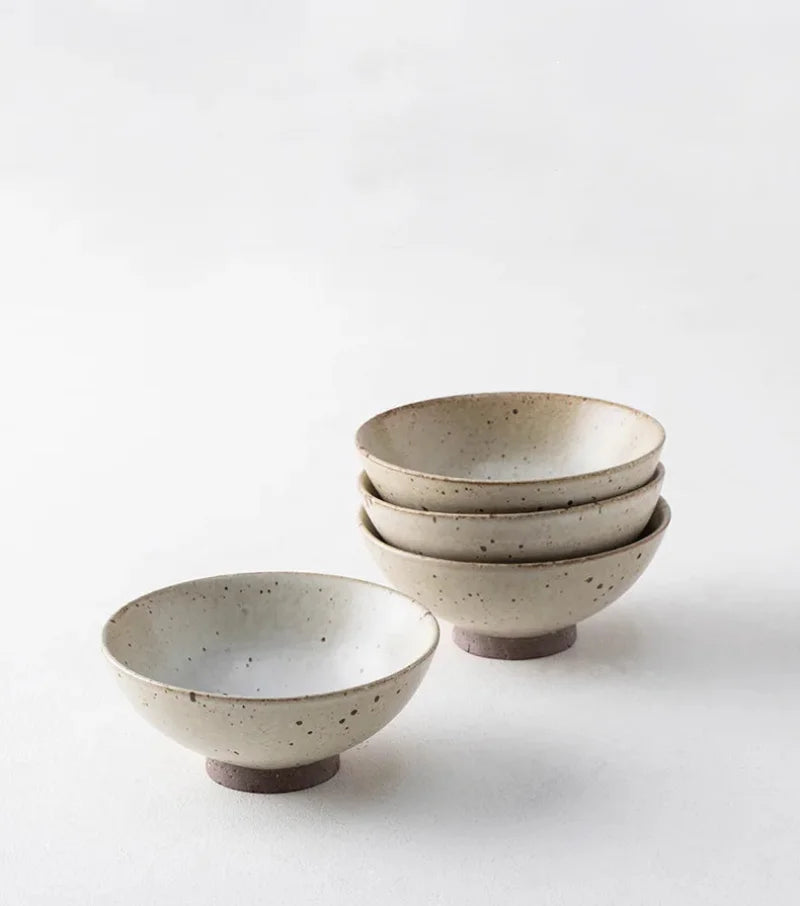 Textured Rice Bowl Terra Base Handcrafted Rice Bowls – Set of 4 – Letifly Lights & Decor