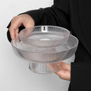Hammered Glass Fruit Bowl