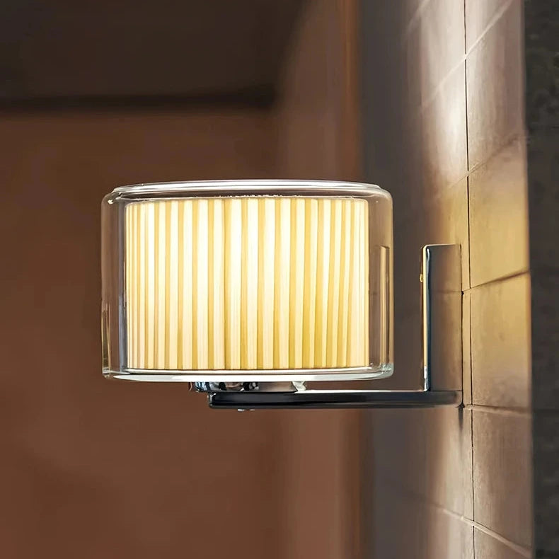 Medieval Bauhaus Bedroom Bedside Wall Lamps Fabric Glass Lamp LED Spanish Light Luxury Living Room Corridor Aisle Wall Lights-Letifly Lights and Decor