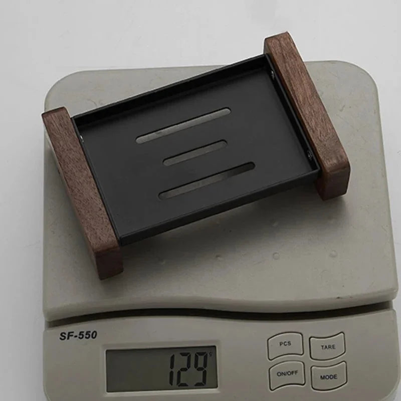 Foundry Soap Dock Modern wooden and metal soap dish black minimalist bathroom soap holder