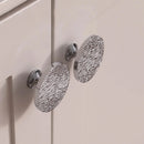 Solid Brass Cabinet Handle Round Kitchen Cabinet Pull High-end Luxury Wardrobe Chrome Silver Pulls Furniture Drawer Knob-Letifly Lights and Decor