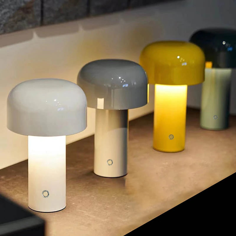 Bell Mushroom Cordless LED Table Lamp