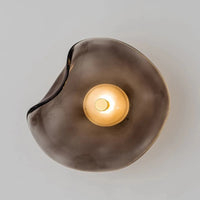 Halo Shade Sconce Japanese Retro Irregular Shape Glass Wall Lights Modern Nordic Bedroom Living Room Board Wall Lamp Entrance Lighting Home Decor LED