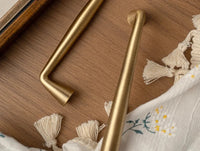 Letifly Lights & Decor - Sutton Brass Cabinet Pull - Slim antique brass cabinet handle with 128 mm mounting pitch