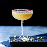 ribbed glass cocktail coupe handmade clear borosilicate stemware