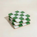 Pixel Checkered Tile Coasters