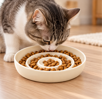 Ceramic Cat Slow Food Bowl for Small Dogs Anti-Choking Pet Supply Dishwasher Safe Dog Bowls for Water And Food-Letifly Lights and Decor