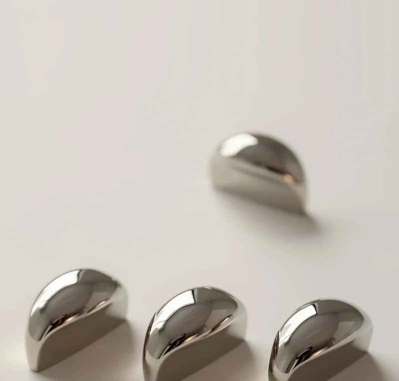 Santaya Solid PVD Nickel-silver Brass Handles Kitchen Cabinet Pulls Bedroom Wardrobe Drawer Knobs Furniture Handle-Letifly Lights and Decor