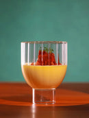 Ribbed borosilicate glass whiskey cocktail espresso cup old fashioned durable glass tumbler