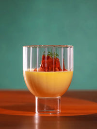Ribbed borosilicate glass whiskey cocktail espresso cup old fashioned durable glass tumbler