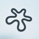 wave silicone heat resistant coaster non-slip pot holder modern kitchen mat