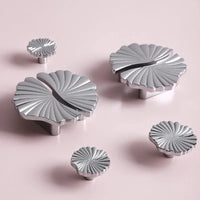 Santaya Brass Cabinet Pulls Cup Flat Chrome Drawer Pulls Kitchen Cupboard Bathroom Dresser Cabinet Knob Hardware Silver Handles-Letifly Lights and Decor