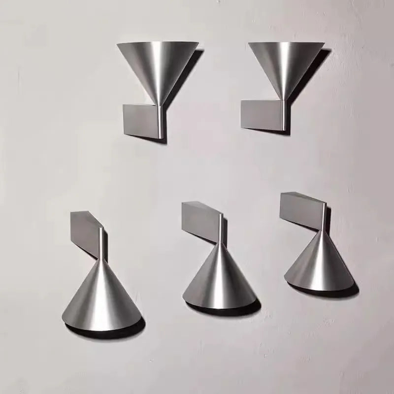 minimalist bedroom bedside wall lamp new conical geometric simple designer high-end background wall aisle lamp