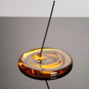 Glass Incense Holder Heat Resistant Stick Burner for Meditation Yoga Zen Desk Decor Home Office Shelf Aesthetic Ash Catcher-Letifly Lights and Decor