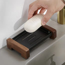 Foundry Soap Dock Modern wooden and metal soap dish black minimalist bathroom soap holder
